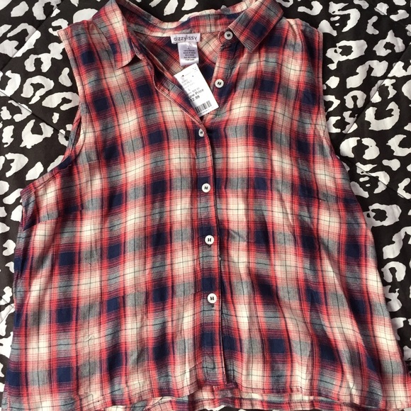 Sleeveless Plaid Top