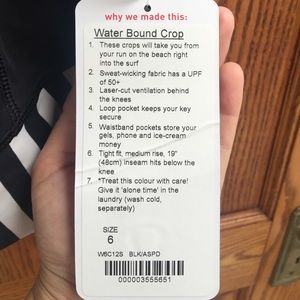 Lululemon water bound crop