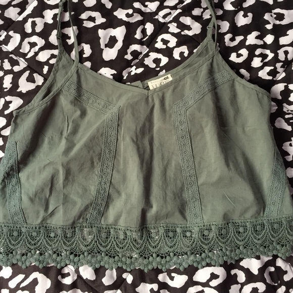 Green Crop Top