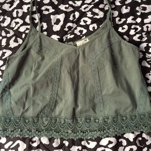 Green Crop Top