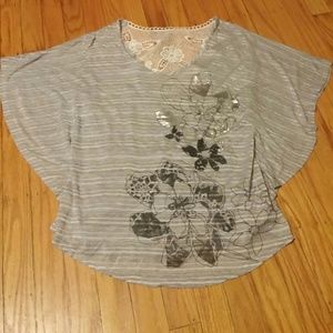 Grey flowy shirt