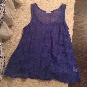 blue tank top/coverup