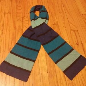Blue striped scarf