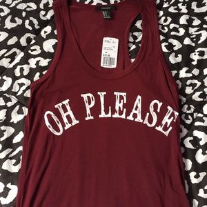 Burgundy racerback tank