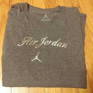 Grey air jordan shirt
