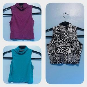 3 crop tops.