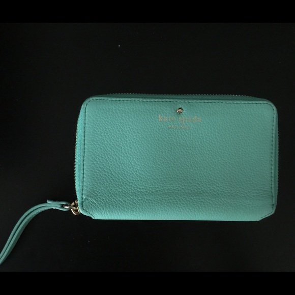 Katie Spade Mint Wristlet Wallet - Picture 2 of 4