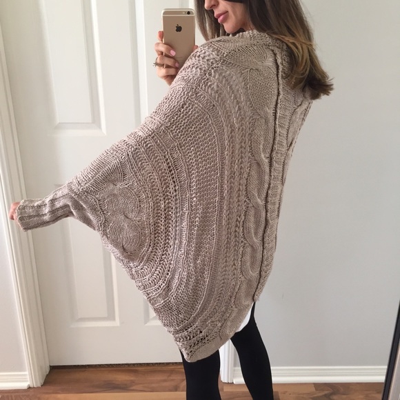 Sold • Mocha Knitted Cardigan Sweater - Picture 3 of 4