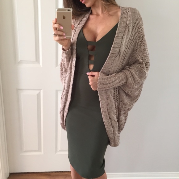 Sold • Mocha Knitted Cardigan Sweater - Picture 4 of 4