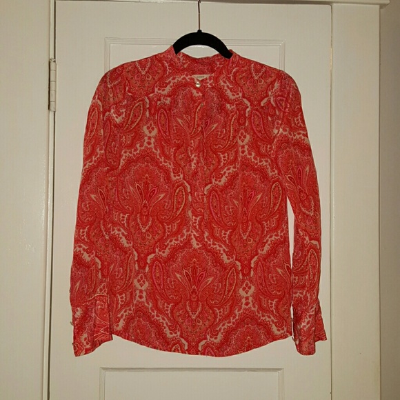 J. Crew paisley blouse