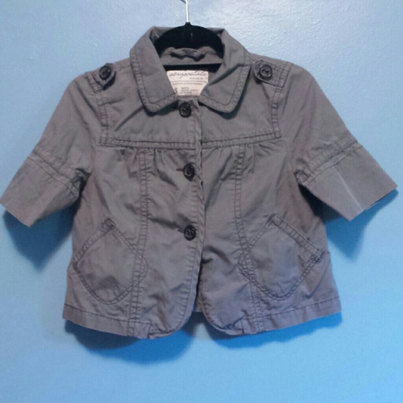 Grey crop jacket