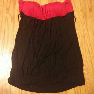 Red and black top
