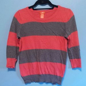 Grey & orange sweater