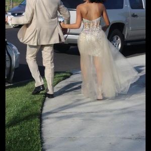 Cream colored prom dress