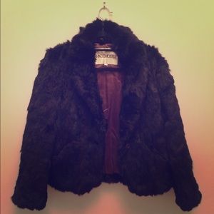 Vintage black fur coat