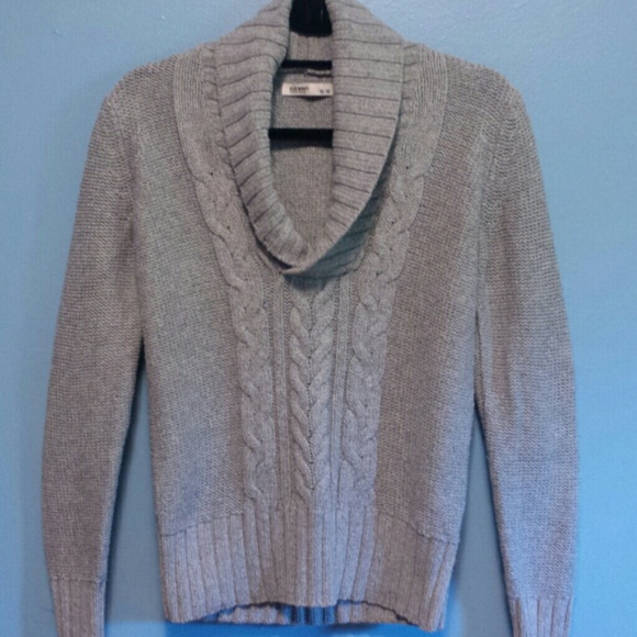 Grey knitted sweater