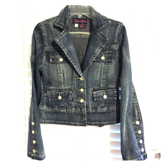 Younique Jackets & Blazers - Younique Adorable Dark Denim Jacket Size Small