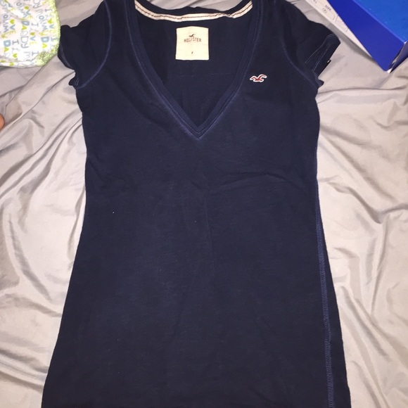 Navy Blue Hollister Top! Used Once!!!