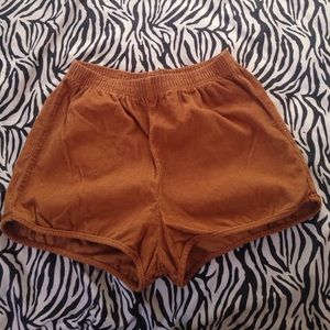 American Apparel - high-waist corduroy shorts