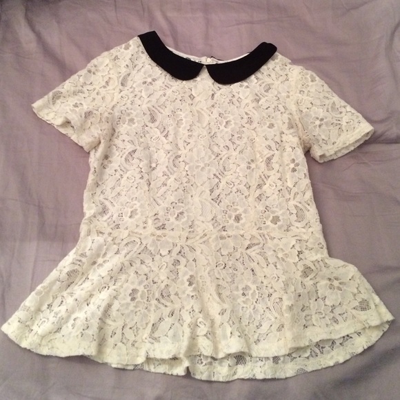 Lace peplum top