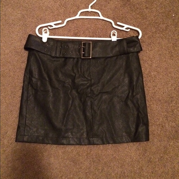 Black Pleather Skirt