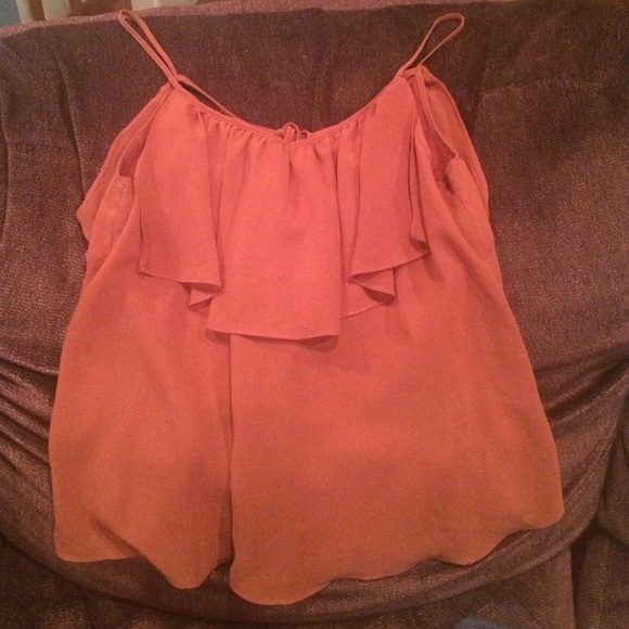 Forever 21 rust orange polyester tank