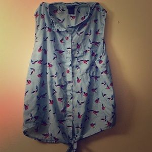 Button Down Bird Tank