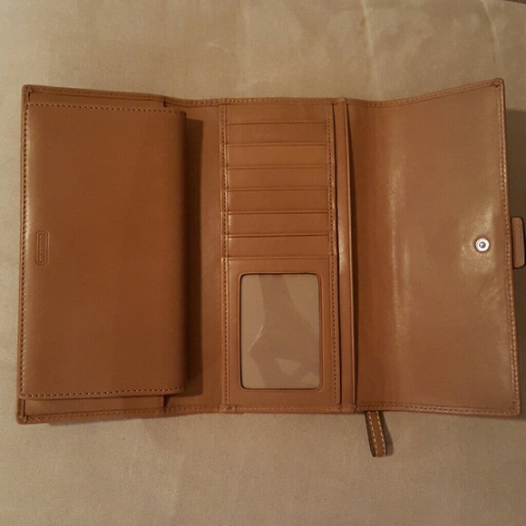 *Not For Sale* Coach Signature Checkbook Wallet - Picture 3 of 4