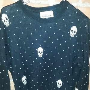 Skull and polka dot sweater