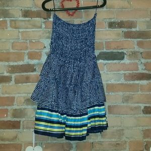 Polka dot and stripe rara tube dress