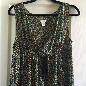 Anthropologie sheer patterned shirt