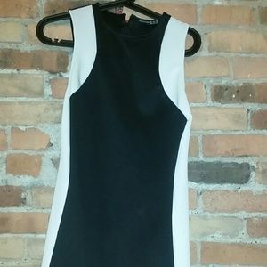 60's style black and white dress