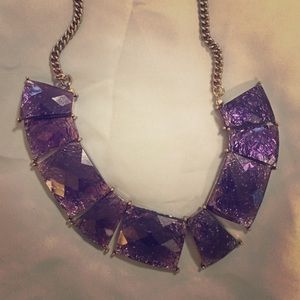 Funky jeweled purple necklace