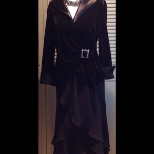 Pretty Velvet Suit with Satin trim