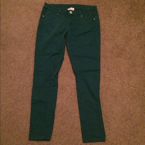 Dark Green Super Soft Skinny Jeans