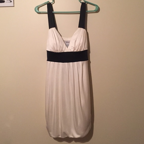 Black and Off White Dress