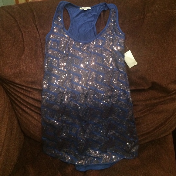 Sparkly blue tank