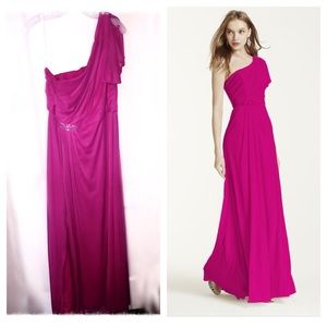 David's bridal One Shoulder Dress