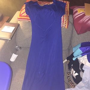 Sexy blue Maxi dress with back out