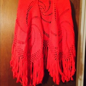 Vintage Red Shawl