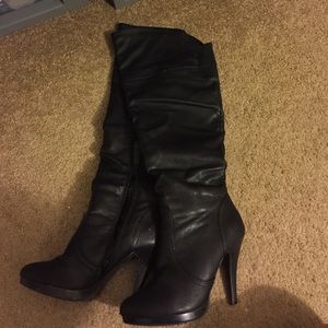 Tall black boots!
