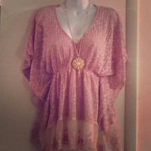 NWOT ~ Pastel Pink 🎀 Butterfly Sleeve Tunic