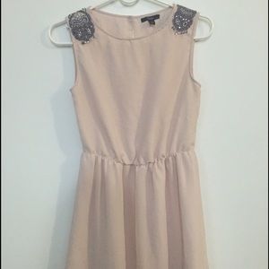 Zara Trafaluc Blush colored dress with detailing