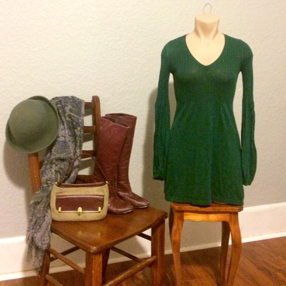 Hunter Green Sweater Dress