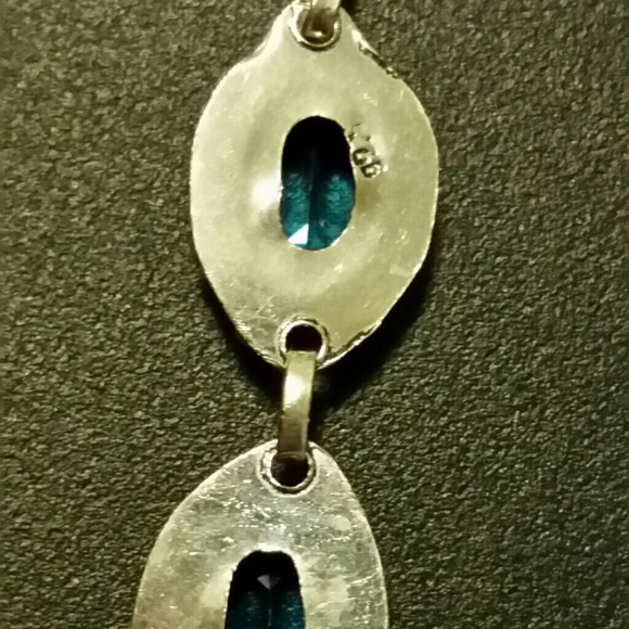 BLUE TOPAZ BRACELET 7-7 1/2" - Picture 2 of 2