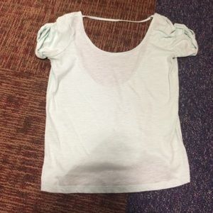 Baby blue Charlotte Russe scoop back top