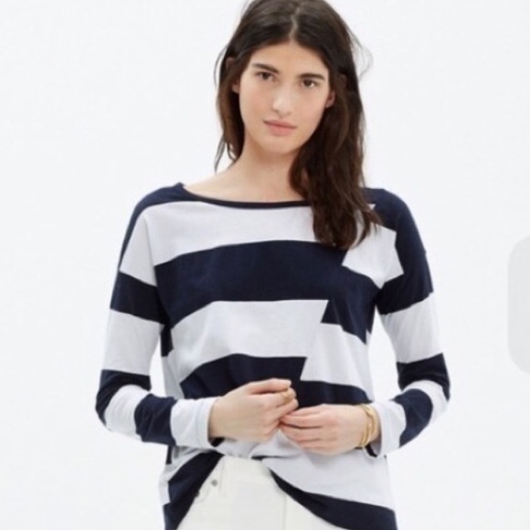 🎉12/28 & 5/4 HP🎉 Madewell Striped Boatneck Shirt