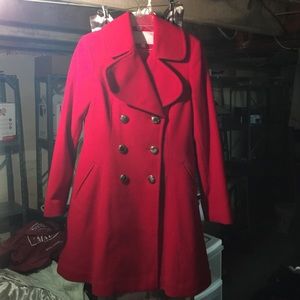 Red Jessica Simpson pea coat