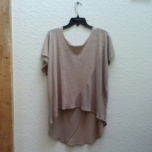 Bar III Tops - *HPx2!* Bar III Beige Oversized Hi-Lo Top