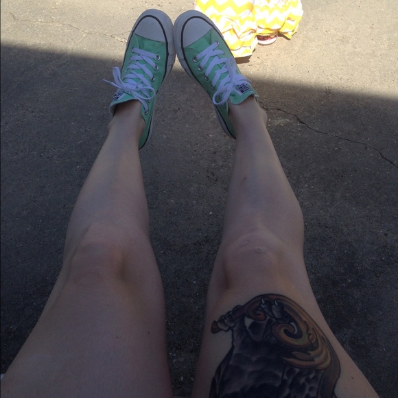 Mint green converse